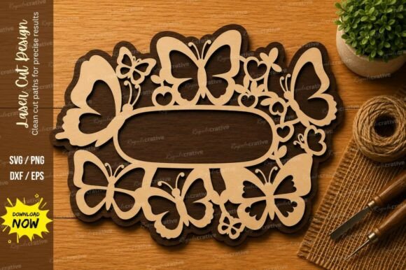 Butterfly Floral Name Frame Laser Cut SV Review