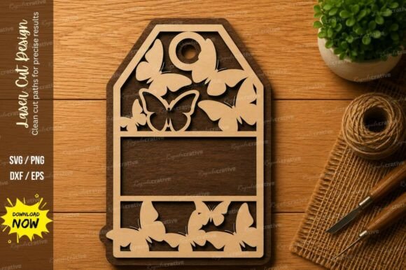 Butterfly Floral Tag Frame Laser Cut SVG Review