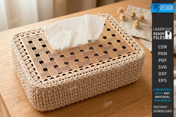 Crochet Basket Lid Laser Cut Floral Review