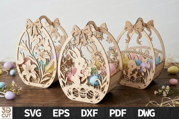 Easter Bunny Egg Basket Bundle SVG Review