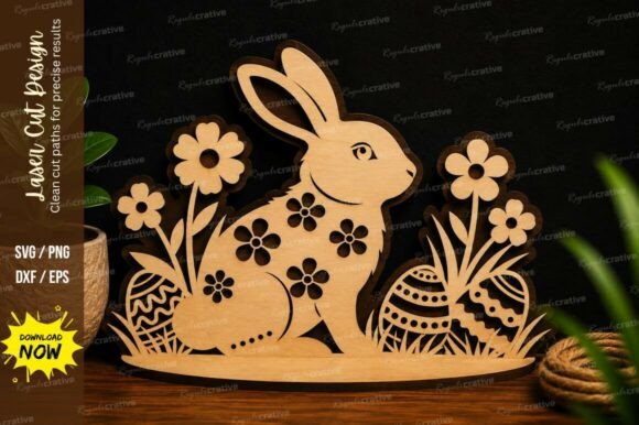 Easter Bunny Floral Laser Cut SVG File Review