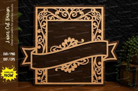 Floral Banner Frame Laser Cut Svg Design Review
