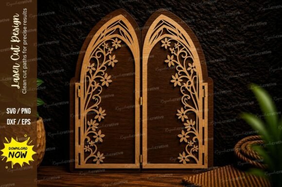 Floral Gothic Door Laser Cut Svg Design Review