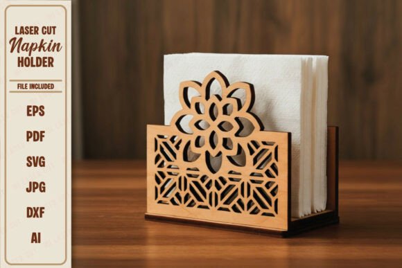 Floral Laser Cut Wooden Napkin Holder Review