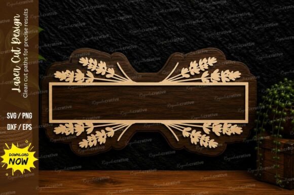 Floral Nameplate Frame Laser Cut Svg Review