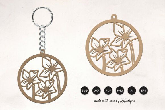 Floral Round Keychain Laser Cut SVG Review