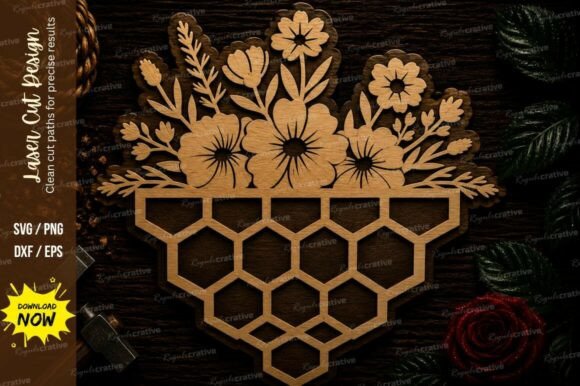 Honeycomb Floral Basket Laser Cut SVG Review