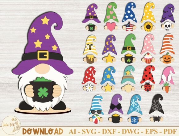Interchangeable Gnome SVG Bundle Review