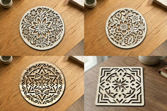Laser Cut Floral Coaster SVG Bundle Review