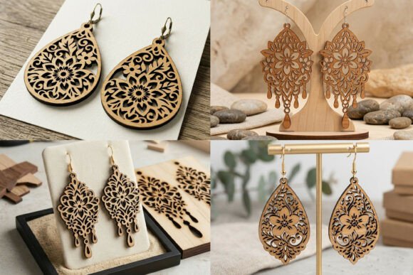 Laser Cut Floral Earring SVG Bundle Review