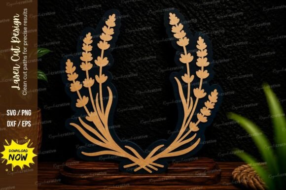 Lavender Floral Wreath Laser Cut Svg Des Review