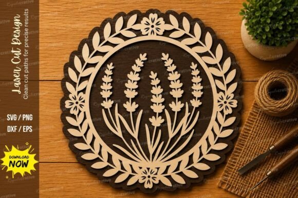 Lavender Floral Wreath Laser Cut SVG Fil Review