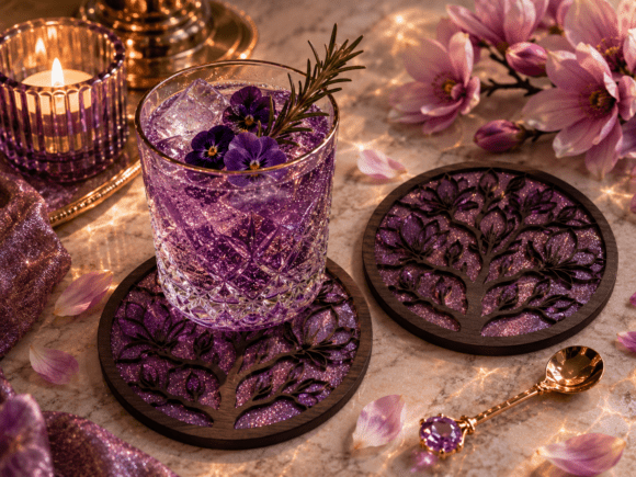 Layered Magnolia Coaster Laser Cut SVG Review