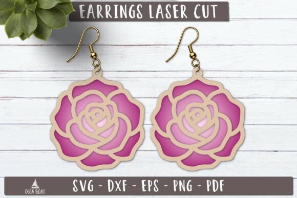 Rose Flower Earrings SVG Laser Cut Review