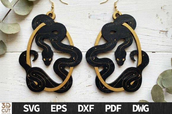 Serpent Oval Wooden Earrings Design Review