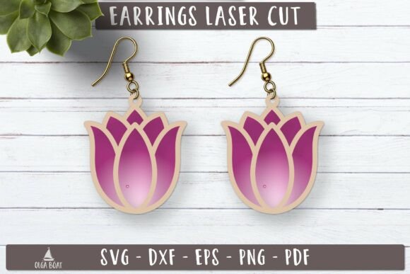 Tulip Flower Earrings SVG Laser Cut Review