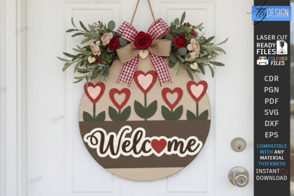 Valentine s Day Round Door Sign Laser Review