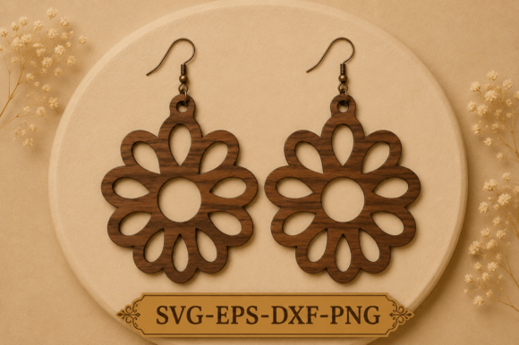 Wooden Floral Earrings Laser Cut Files Review